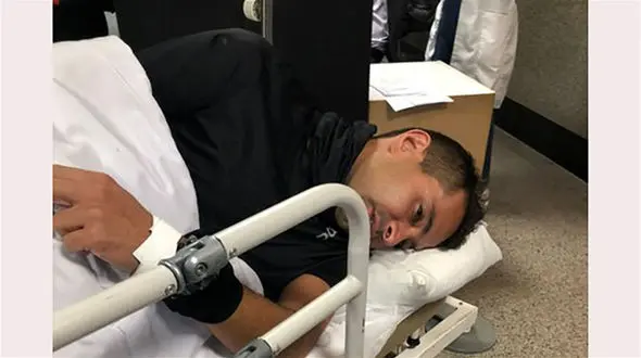 عکس صحنه زیرگرفتن دونده ماراتن در پارک پردیسان تهران