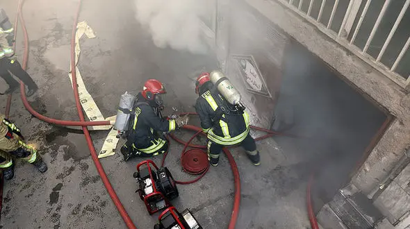  پاساژ علاءالدین تهران آتش گرفت + فیلم