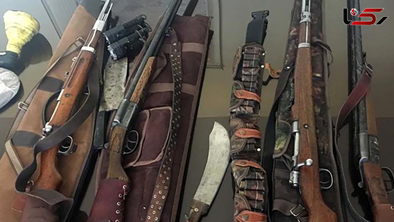 کشف 7 قبضه اسلحه شکاری غیرمجاز در قزوین