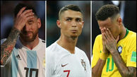 تصویری از 3 فوق ستاره‌ در جام جهانی 2018 که اشک ریختند