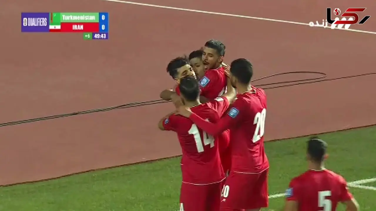 فیلم/ گل اول ایران به ترکمنستان توسط مهدی قائدی