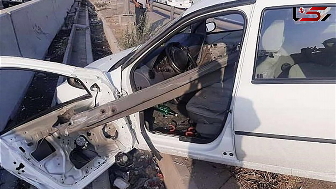 5 کشکته و زخمی در تصادف هولناک ال ود با گاردریل / در جاده کاشان رخ داد