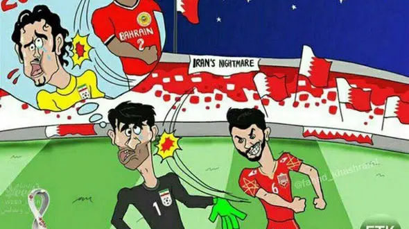 
توهین کارتونیست عربستانی به علیرضا بیرانوند +عکس
