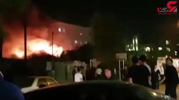 فیلم آتش سوزی صبح امروز بازار کویتیها در ماهشهر + عکس