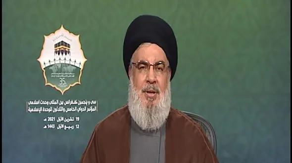 سید حسن نصرالله: طراحان اغتشاش در ایران عاملان جنایت تروریستی در شیراز هستند