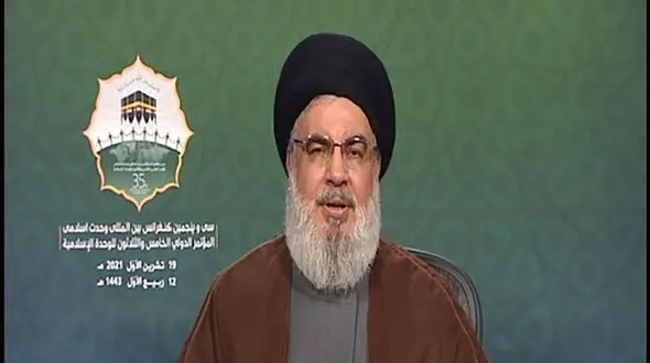 سید حسن نصرالله: طراحان اغتشاش در ایران عاملان جنایت تروریستی در شیراز هستند
