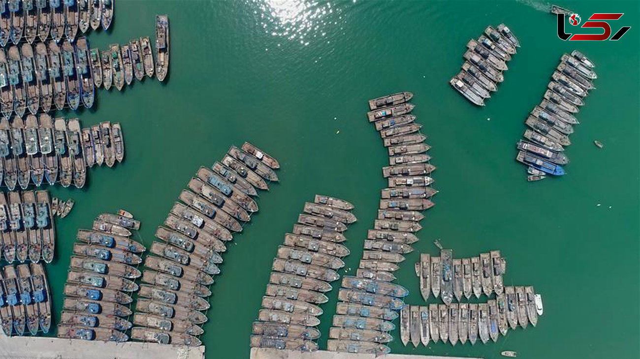 عکس هایی از چیدمان عجیب قایق ها در چین + تصاویر