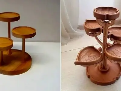 شیک‌ ترین مدل‌ های شیرینی خوری چوبی طبقاتی؛ 15 عکس جذاب را ببینید!