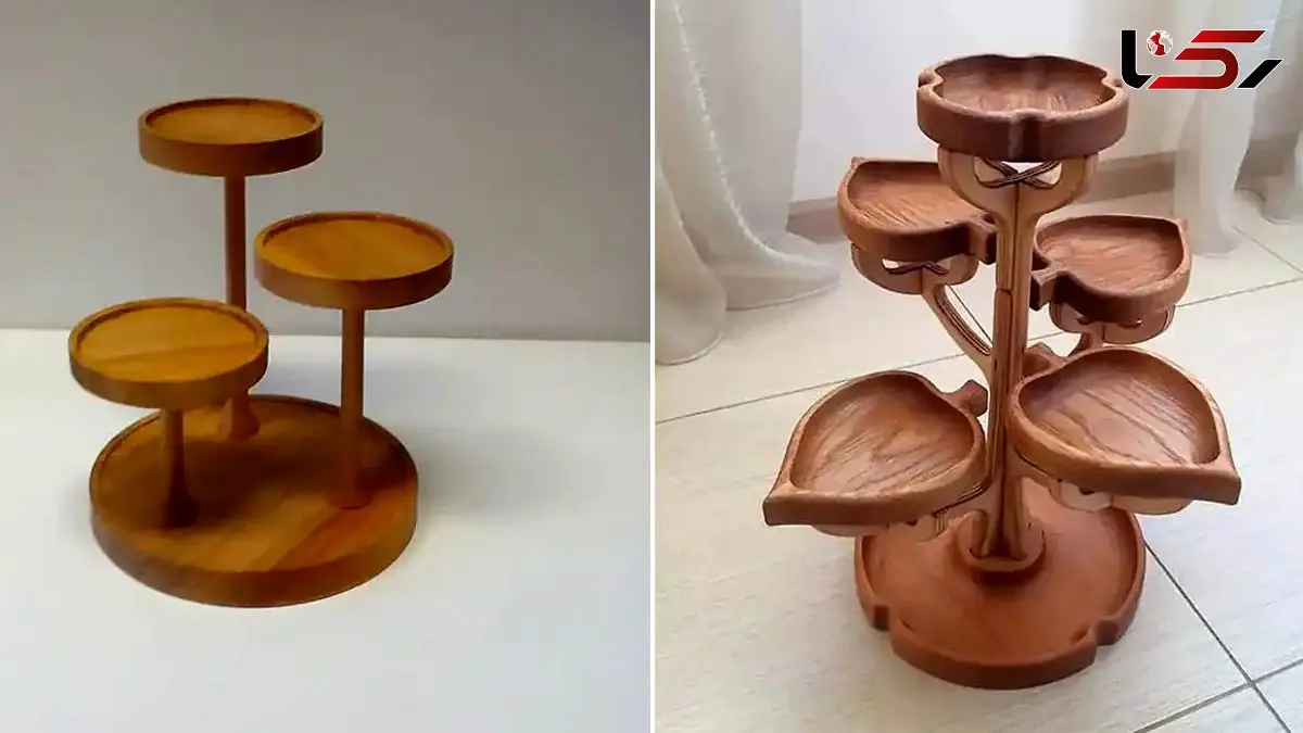 شیک‌ ترین مدل‌ های شیرینی خوری چوبی طبقاتی؛ 15 عکس جذاب را ببینید!