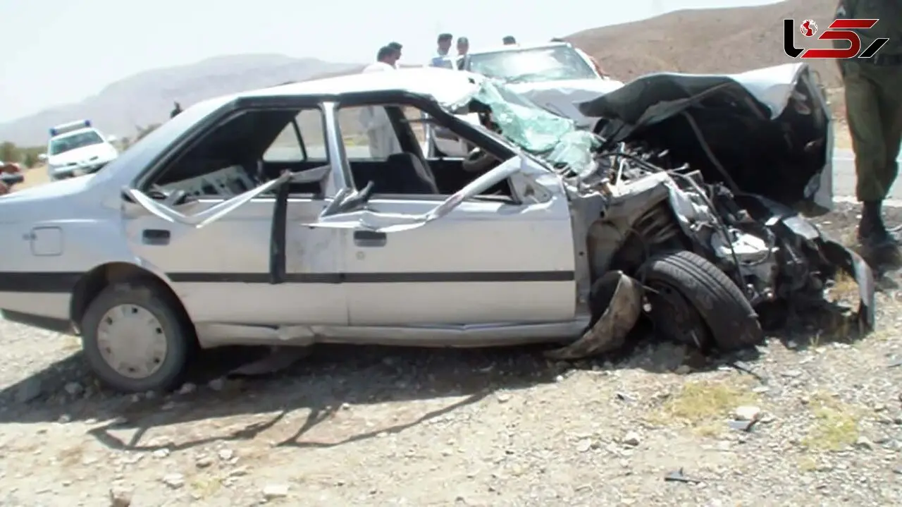 تصادف مرگبار پژو با تریلی در جاده پل دختر