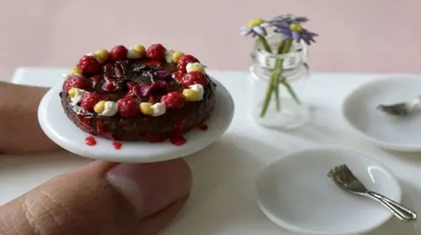 فیلم طرز تهیه کیک شکلاتی مینیاتوری خوشمزه