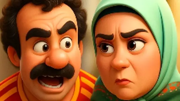 سکانس باحال جر و بحث هما و نقی بر سر مهلا خانوم هم انیمیشن شد/ مچگیری هما و واکنش خنده‌دار نقی/ نمونه بارز یک مرد ایرانی در شرایطی که دستش رو شده