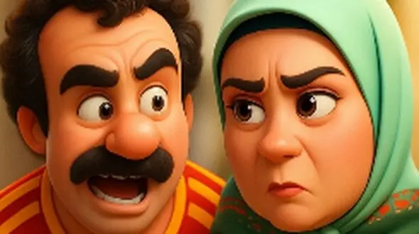سکانس باحال جر و بحث هما و نقی بر سر مهلا خانوم هم انیمیشن شد/ مچگیری هما و واکنش خنده‌دار نقی/ نمونه بارز یک مرد ایرانی در شرایطی که دستش رو شده