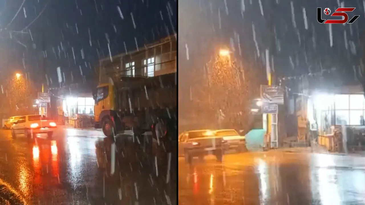 ببینید /  بارش برف روستای شمشیر استان کرمانشاه+ فیلم 