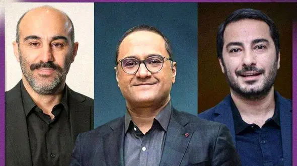 دورهمی رامبد جوان، محسن تنابنده و نوید محمدزاده در برج میلاد+عکس