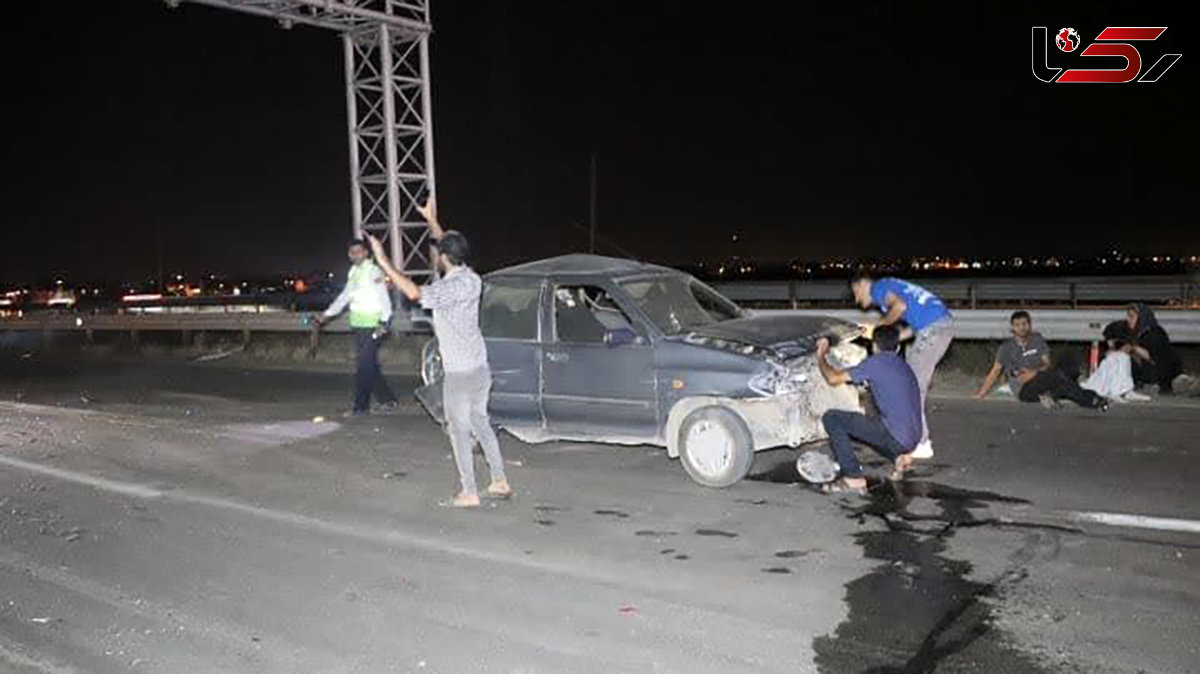 ۹ مصدوم براثر برخورد چهار دستگاه خودرو در قزوین