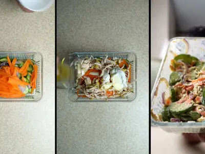 سالاد خیار میان وعده خنک و بهاری / فیلم