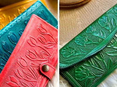 کیف پول تمام چرم حکاکی؛ گالری 15 عکس برای دوستداران سبک هنری