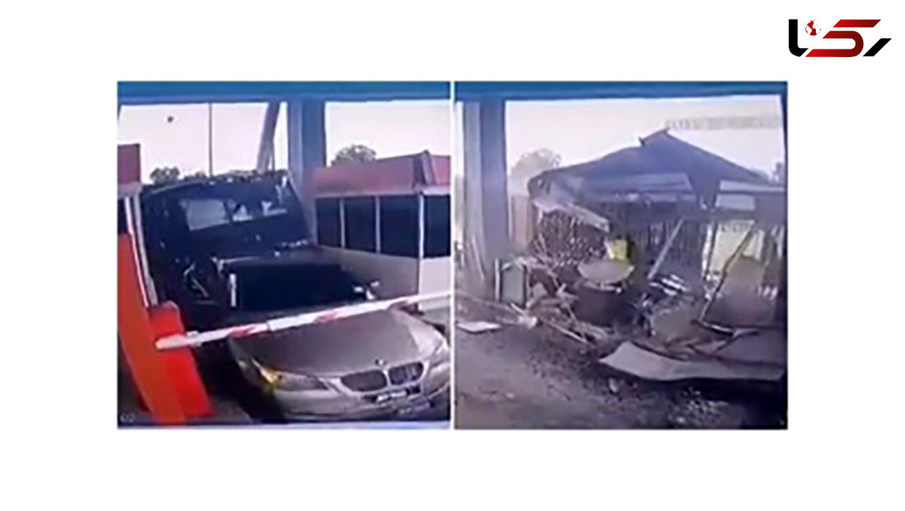  تصادف شدید کامیون با خودروی لاکچری در عوارضی+عکس / مالزی