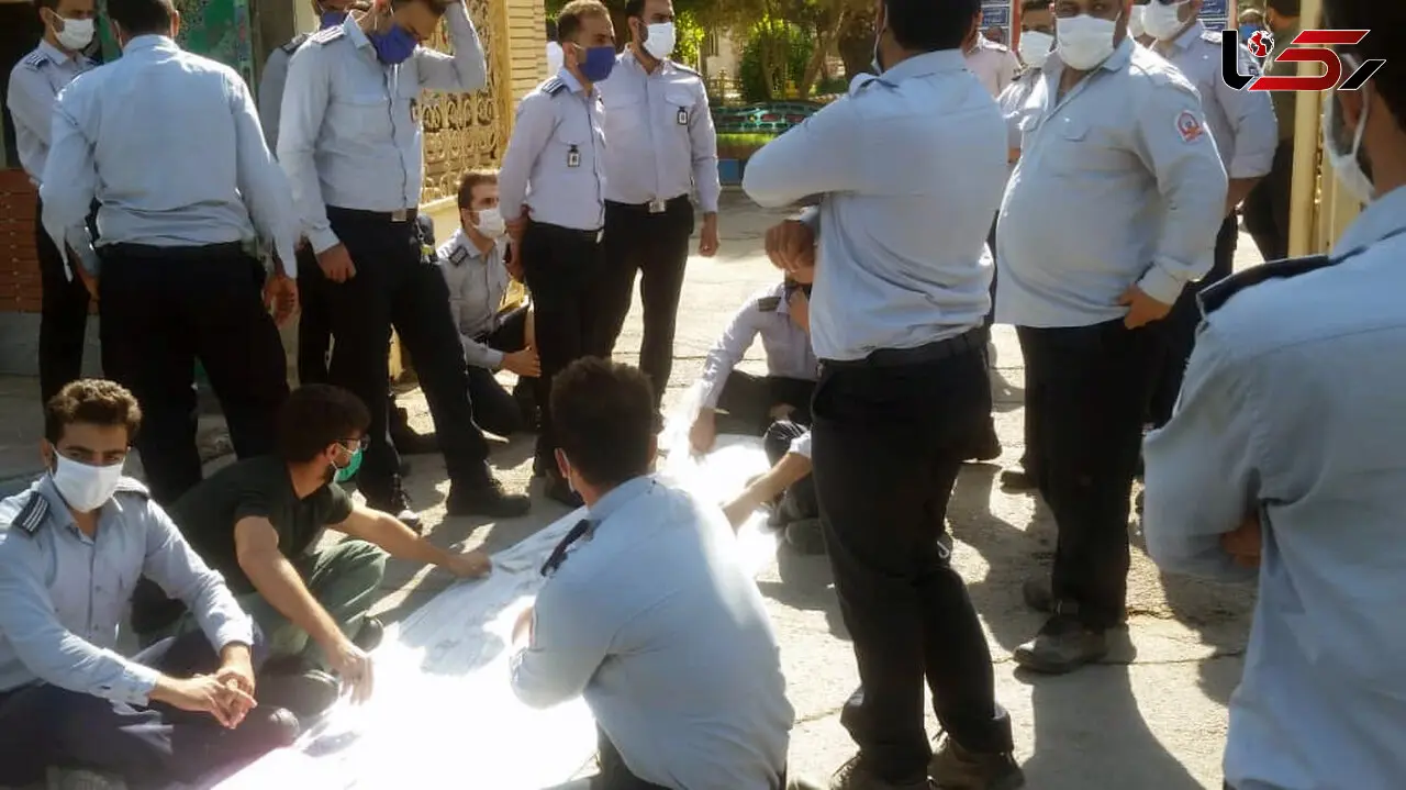 آتش نشانی آبادان تعطیل شد / آتش نشانان اعتصاب کردند + تصاویر