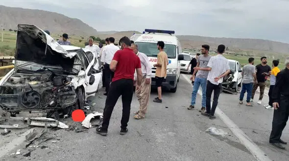 3 مصدوم در سانحه رانندگی در گتوند خوزستان + عکس