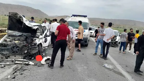 3 مصدوم در سانحه رانندگی در گتوند خوزستان + عکس