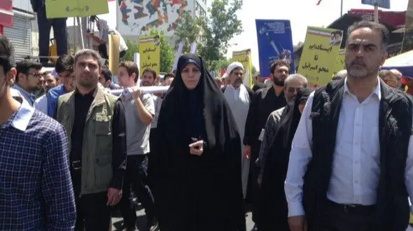 حضور معاون امور زنان ریاست جمهوری در راهپیمایی روز جهانی قدس 