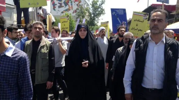 حضور معاون امور زنان ریاست جمهوری در راهپیمایی روز جهانی قدس 