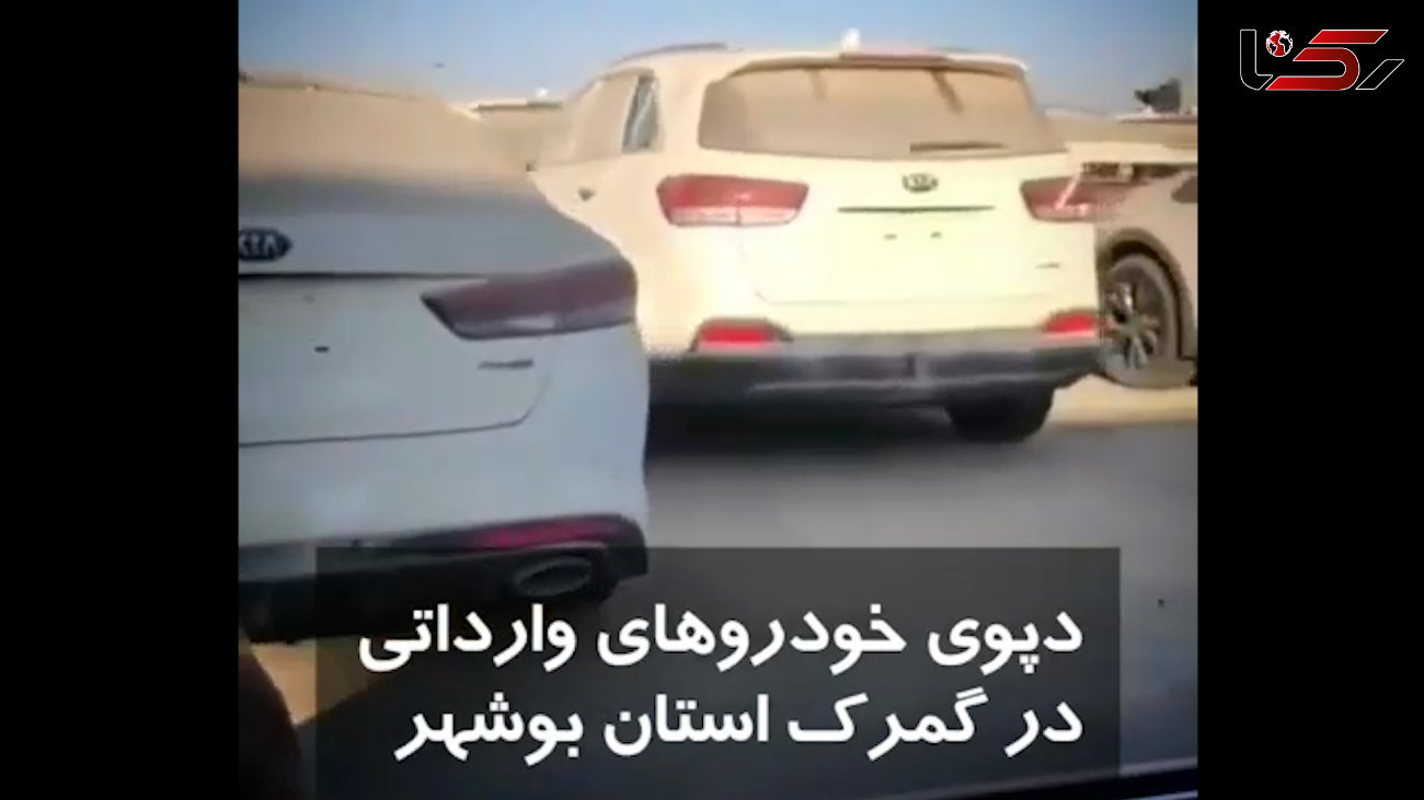فیلم دپوی بیش از هزار خودروی وارداتی در گمرک بوشهر