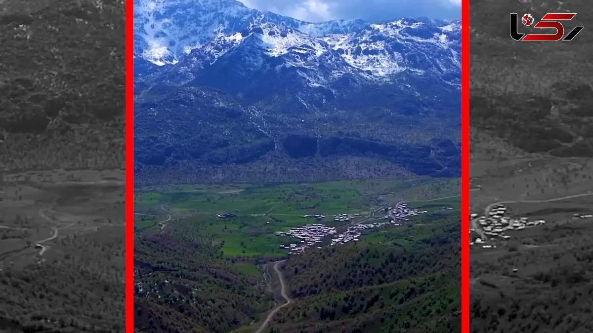 فیلم منظره هوایی شهر مریوان در کردستان