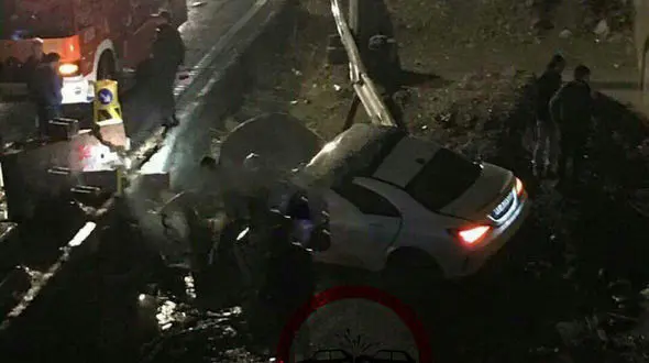 تصادف سریعترین خودروی 4 درب ایران در تهران + عکس لحطه حادثه