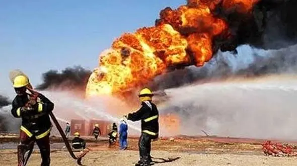 انفجار لوله گاز سبزوار دربرخورد بیل مکانیکی 