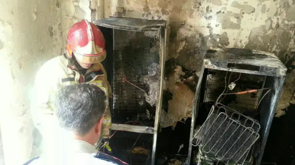 لحظه آتش سوزی در بزرگراه یادگار امام (ره) + فیلم و عکس 