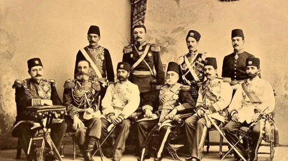 تصویری از نمایندگان ایران در مراسم تاجگذاری نیکولای دوم، امپراتور روسیه، سال ۱۸۹۶ میلادی