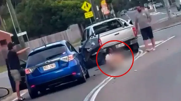 ببینید / حادثه وحشتناک خشم جاده ای در استرالیا