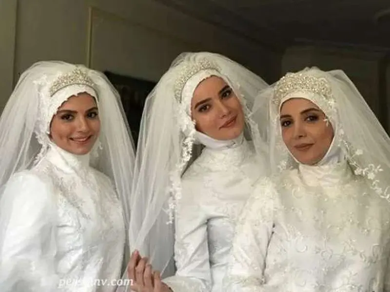 بازیگران سریال لیسانسه ها با لباس عروس