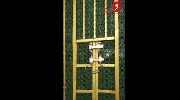 شعرخوانی مجری تلویزیون کنار درب منزل حضرت زهرا(س) در مدینه +فیلم 