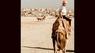شترسواری خانم بازیگر مشهور+عکس