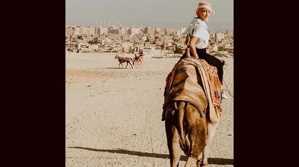 شترسواری خانم بازیگر مشهور+عکس