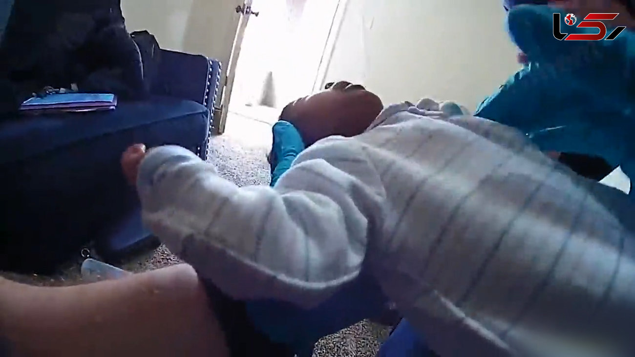 فیلم لحظه به لحظه نجات جان نوزاد یک ماهه توسط پلیس / نفس نمی کشید!