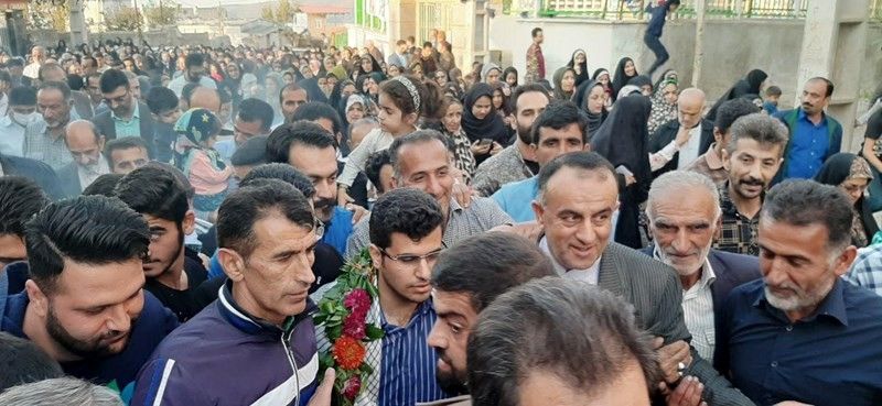 گزارش تصویری استقبال از زائر گمشده امیرمحمد نوچمنی زائر اربعین حسینی در زادگاهش 