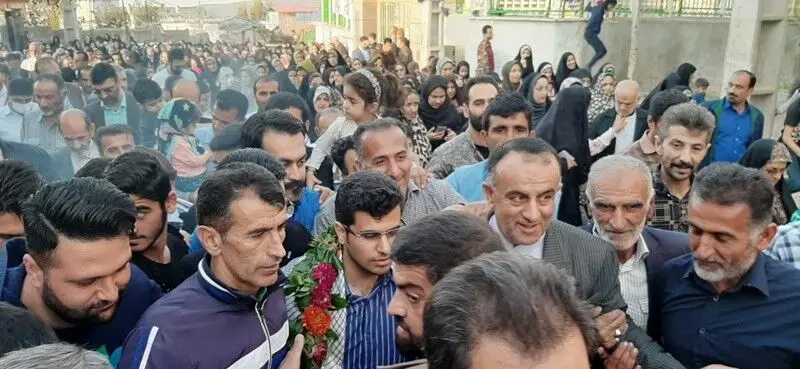 گزارش تصویری استقبال از زائر گمشده امیرمحمد نوچمنی زائر اربعین حسینی در زادگاهش 