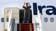 عکس یادگاری احمدی نژاد در فرودگاه مکزیکوسیتی 