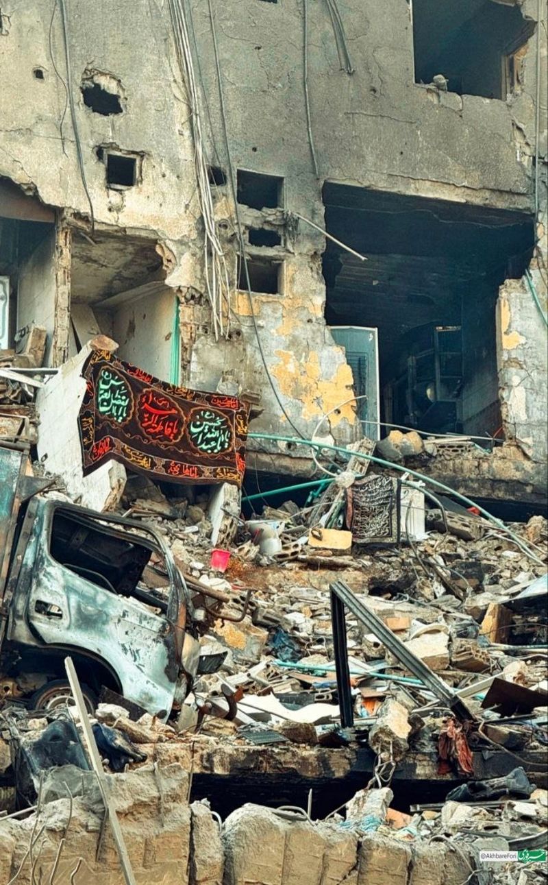 عکس و فیلم از محل شهادت سید خسن نصرالله در بیروت