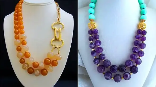 گردنبندهای سنگی جذاب؛ 15 طرح متفاوت برای استایلی خاص