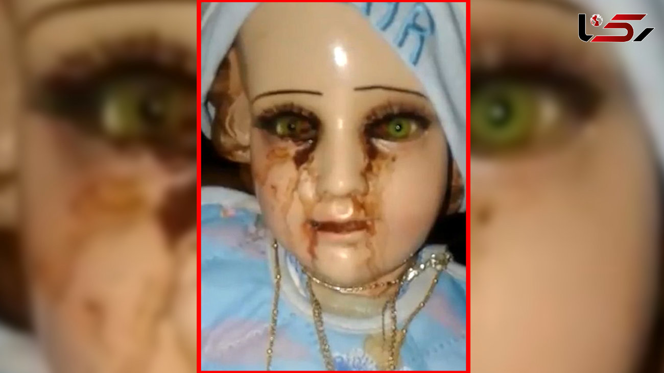 فیلمی عجیب از عروسکی که خون گریه می کند
