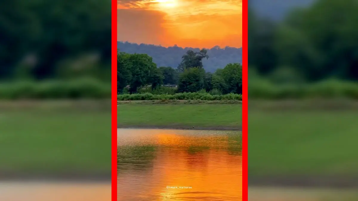 فیلم غروب زیبای آب بندان دو قلوی کوهسار کنده نکا