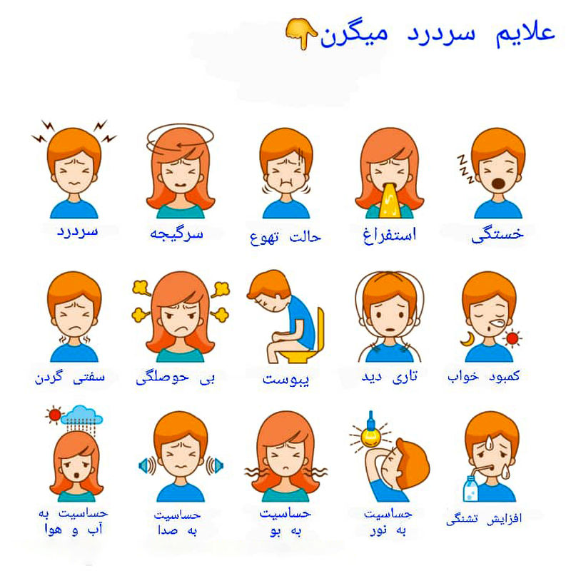 علائم میگرن