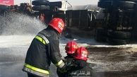 واژگونی یک تانکر حامل گاز‌ مایع در اصفهان