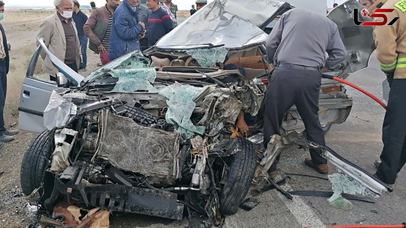عکس / جسد 3 مرد بین آهن پاره های پژو 405 / در  گچساران رخ داد